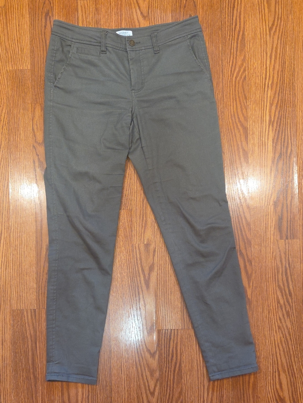 Market & Spruce Olive Skinny Khakis Casual Pants Chinos 150466
